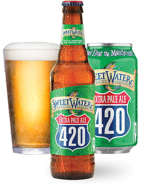 6 stickers 6 SWEETWATER BREWING  420 LOGO STICKERS DECALS 5 x 5 BEER IS GOOD 